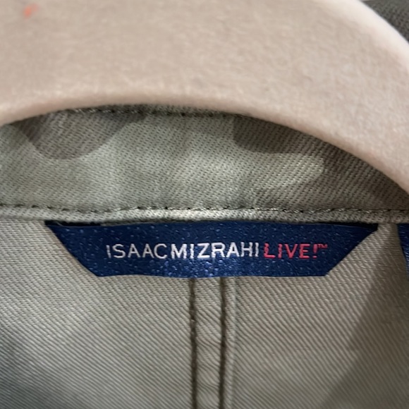 LIKE NEW ISAAC MIZRAHI LIVE! True Denim Printed Fringe Hem Jacket.  Size XS - Picture 6 of 14